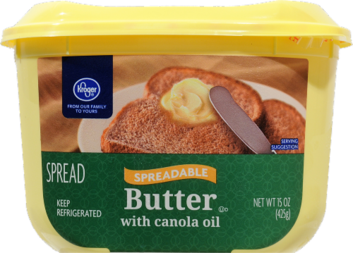 Kroger® Spreadable Butter with Canola Oil Perspective: back