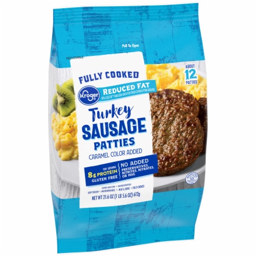 Kroger® Reduced Fat Breakfast Turkey Sausage Patties Perspective: back