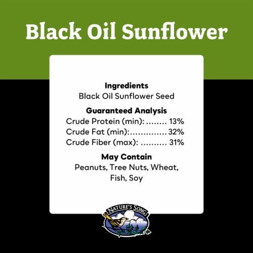 Nature's Song® Premium Black Oil Sunflower Seed Bird Food Perspective: back