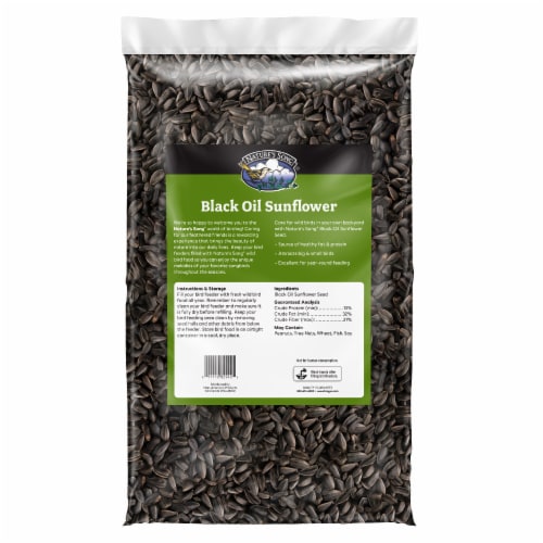 Nature's Song® Premium Black Oil Sunflower Seed Bird Food Perspective: back