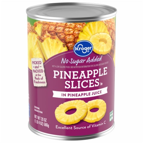 Kroger® Canned Pineapple Slices in Pineapple Juice Perspective: back
