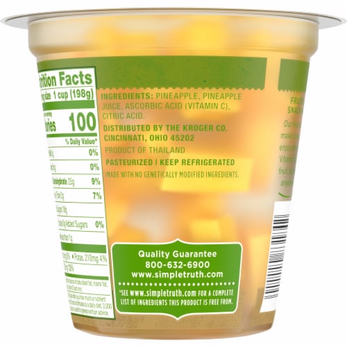 Simple Truth™ Perfectly Pineapple Fruit Cup Perspective: back
