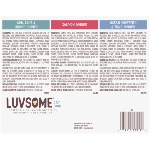 Luvsome Seafood Variety Pack Wet Cat Food 24 ct 3 oz Kroger