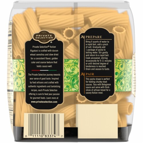 Private Selection® Italian Rigatoni Pasta Perspective: back