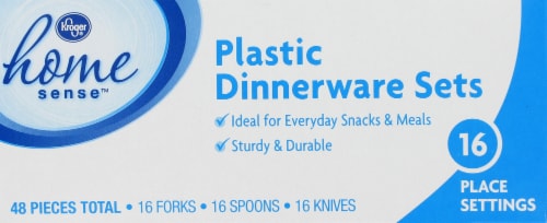 Kroger® 16 Place Settings Plastic Dinnerware Set Perspective: back