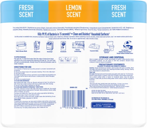 Kroger® Disinfectanting Wipes Value Pack Perspective: back