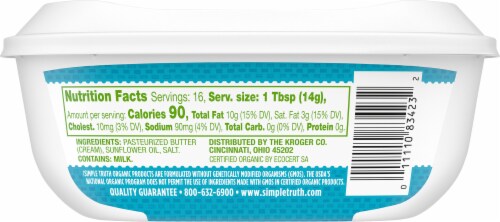 Simple Truth Organic™ Grass-Fed Spreadable Butter Perspective: back