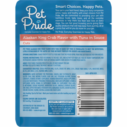 Pet Pride® Alaskan King Crab Flavor with Tuna in Sauce Wet Cat Food Perspective: back