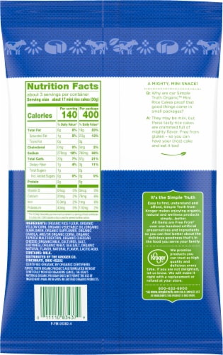 Simple Truth Organic™ Aged White Cheddar Mini Rice Cakes Perspective: back