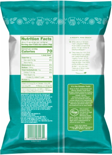 Simple Truth Organic™ Creamy Ranch Mini Rice Cakes Perspective: back