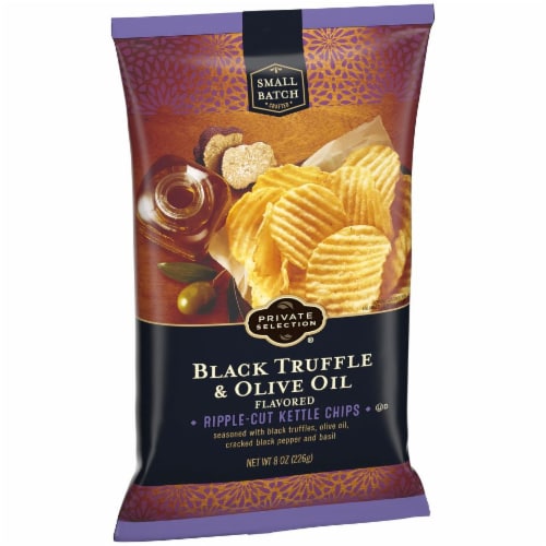Private Selection® Black Truffle & Olive Oil Ripple-Cut Kettle Chips Perspective: back