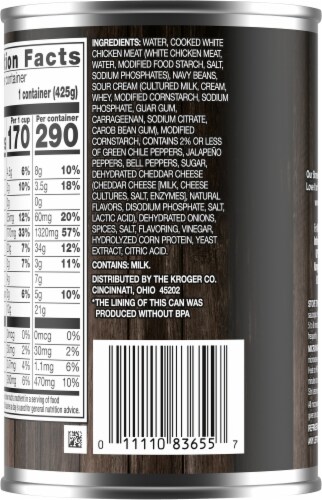 Kroger® White Chicken Chili with Beans Perspective: back