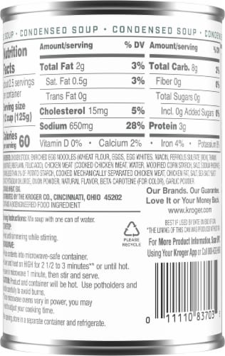 Kroger® Chicken Noodle Condensed Soup Perspective: back