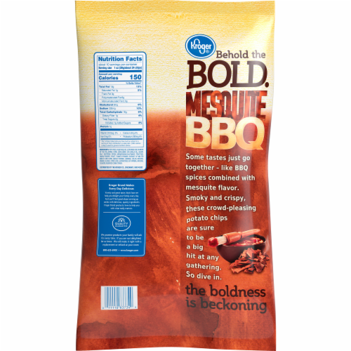 Kroger® Mesquite BBQ Flavored Potato Chips Perspective: back