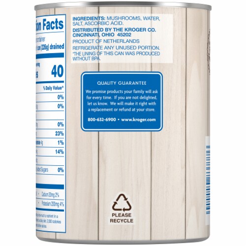 Kroger® Canned Mushrooms Pieces & Stems Perspective: back