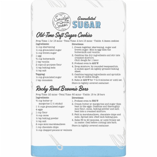 Smidge and Spoon Granulated Sugar Perspective: back