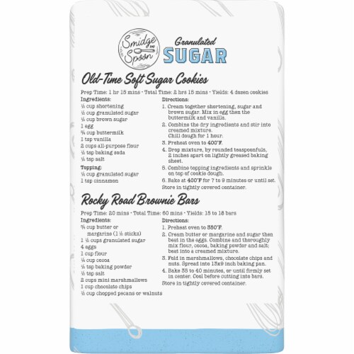 Smidge and Spoon Granulated Sugar Perspective: back