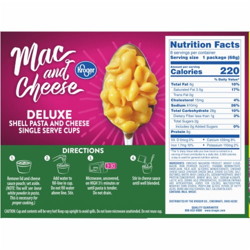 Kroger® Mac and Cheese Deluxe Single Serve Cups Perspective: back