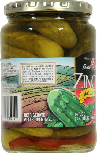 Private Selection® Zingers Hot Dill Pickles Perspective: back