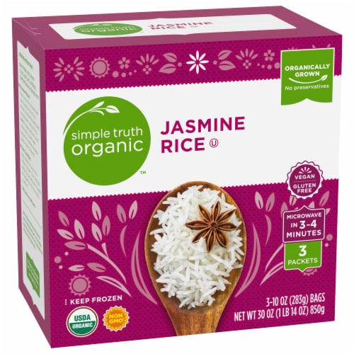 Simple Truth Organic® Frozen Jasmine Rice Packets Perspective: back