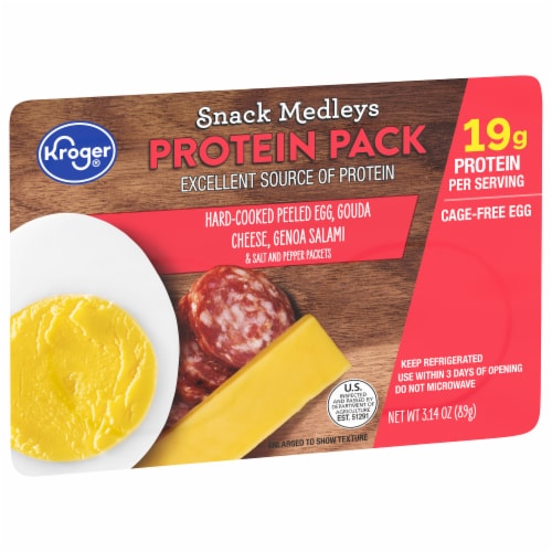Kroger® Peeled Egg Gouda & Genoa Salami Protein Snack Medley Perspective: back