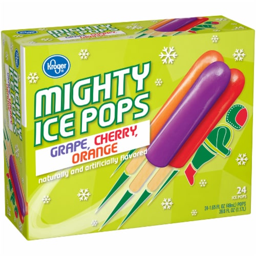 Kroger® Grape Cherry Orange Mighty Ice Pops Variety Pack 24-1.65 Fl Oz Perspective: back