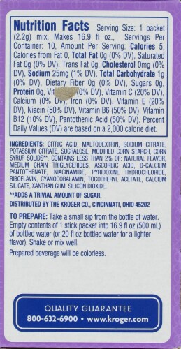 Kroger®  Grape Fitness Drink Mix Packets Perspective: back