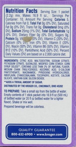 Kroger®  Grape Fitness Drink Mix Packets Perspective: back