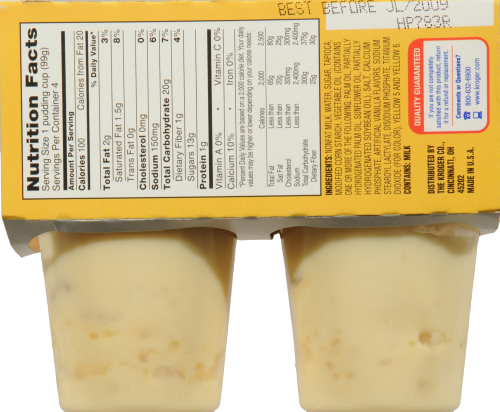 Kroger® Tapioca Pudding Cups Perspective: back