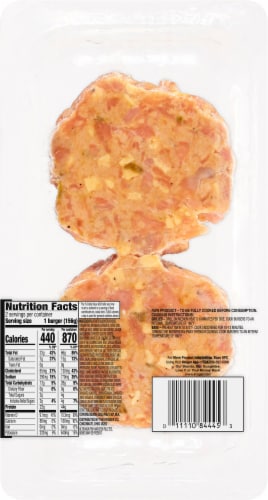 Kroger® Farm Raised Hatch Chile and Cheddar Atlantic Salmon Burgers Perspective: back