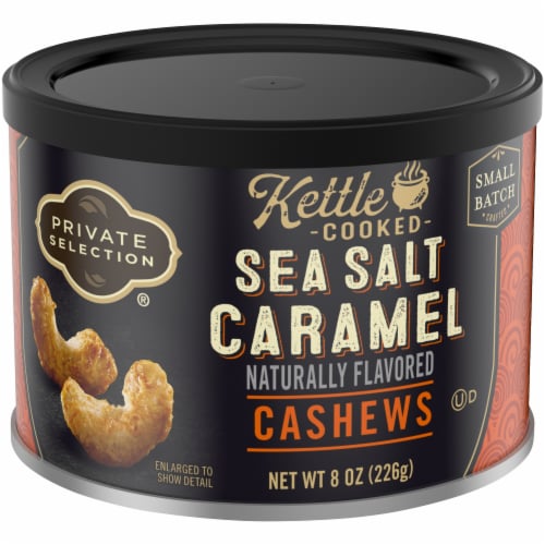 Private Selection® Kettle Cooked Sea Salt Caramel Cashews Perspective: back