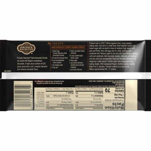 Private Selection® 62% Dark Chocolate Chunks Perspective: back