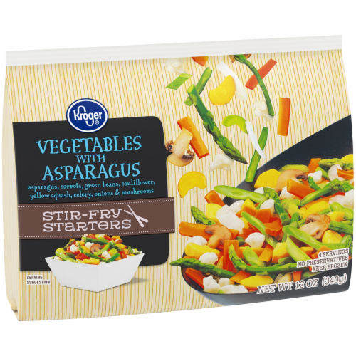 Kroger® Stir-Fry Starters Frozen Vegetables with Asparagus Perspective: back