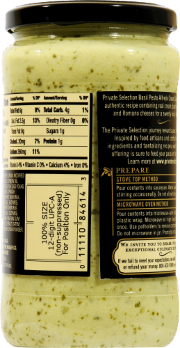 Private Selection™ Basil Pesto Alfredo Cream Sauce Perspective: back