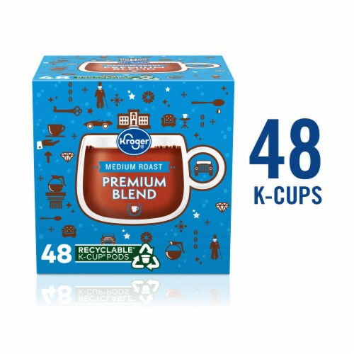 Kroger® Premium Blend Medium Roast Coffee Pods Perspective: back