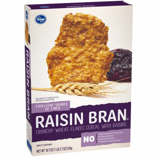 Kroger® Crunchy Raisin Bran Cereal Perspective: back