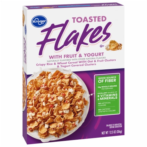 Kroger® Toasted Flakes with Fruits & Yogurt Cereal Perspective: back