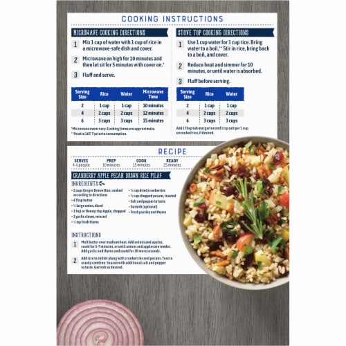 Kroger® Instant Microwaveable Brown Rice Perspective: back