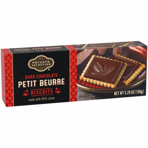 Private Selection® Dark Chocolate Petit Beurre Biscuits Perspective: back