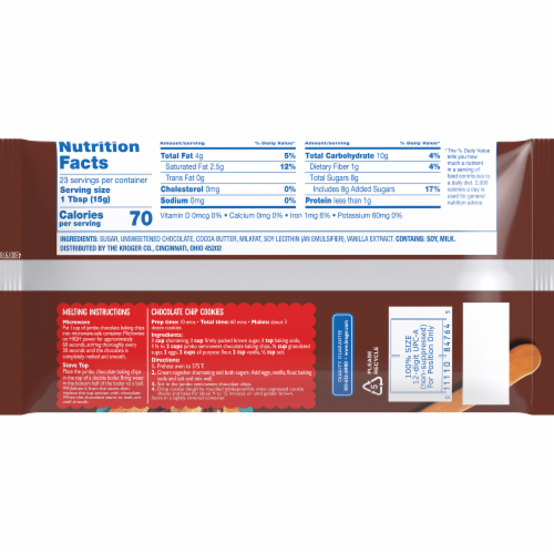 Kroger Jumbo Semi Sweet Chocolate Baking Chips 12 Oz Ralphs