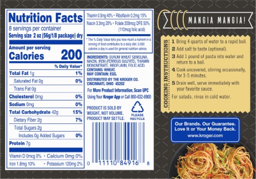 Kroger­® Pot Ready Angel Hair Pasta Perspective: back
