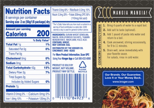 Kroger® Pot Size Spaghetti Perspective: back