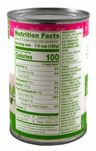 Simple Truth Organic® Pinto Beans Perspective: back