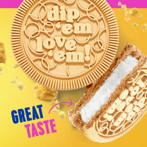 Kroger® Kaleidos Golden Double Filled Vanilla Sandwich Cookies Perspective: back