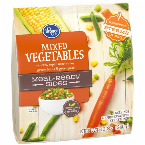 Kroger® Meal-Ready Sides Frozen Mixed Vegetables Perspective: back