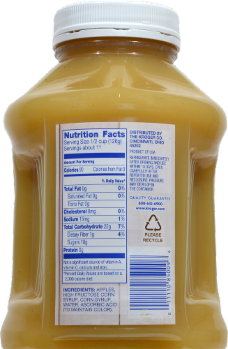 Kroger® Classic Applesauce Perspective: back