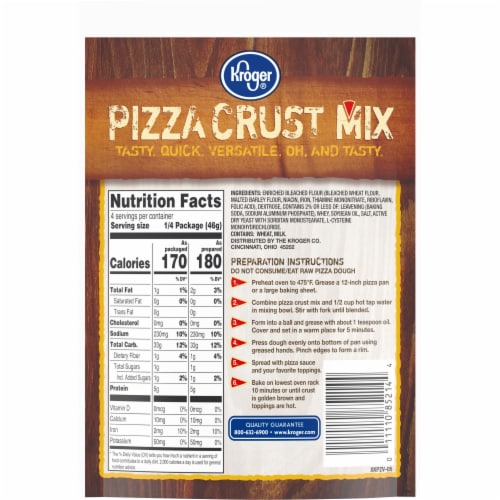 Kroger® Pizza Crust Mix Perspective: back