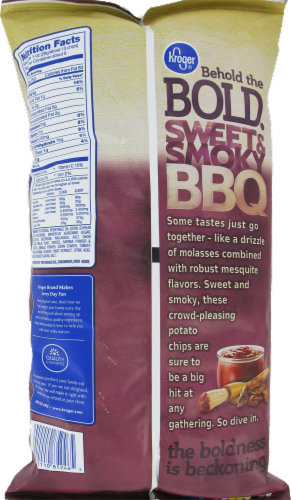 Kroger® Sweet & Smokey BBQ Potato Chips Perspective: back