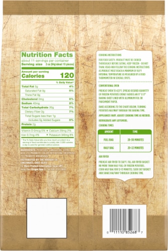 Simple Truth® Crinkle Cut Potato Fries Perspective: back