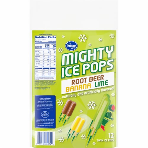 Kroger® Mighty Pop Root Beer Banana Lime Ice Pops Perspective: back